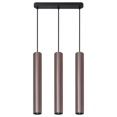 Lampa Sufitowa Wisząca Zwis 3x GU10 Szara LUNGOMARE Sanico Goldlux
