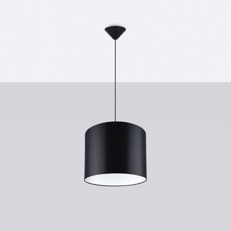Lampa Sufitowa Wisząca Zwis E27 Żyrandol Owalna Czarna Minimalistyczna Nova Sollux