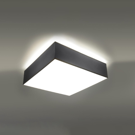 Lampa Sufitowa Plafon 2x E27 Kwadratowa Szara Minimalistyczna Horus Sollux