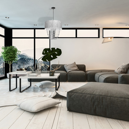 Lampa wisząca ALMERIA 1xE27 Elegancka Sznury Korali Srebrna MLP6437 Milagro Metal + Tworzywo sztuczne+ Tkanina