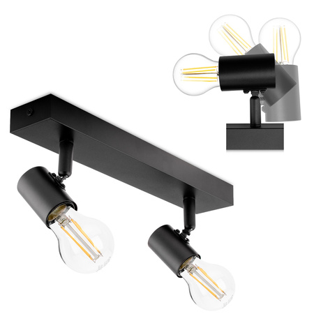 Lampa Sufitowa SPOT TUBA Reflektor Oprawa Halogenowa 2x E27 GLASA LUMILED