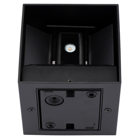 Kinkiet Ogrodowy LED Lampa Elewacyjna Zewnętrzna 2x3W 4000K Regulowana góra dół Czarna