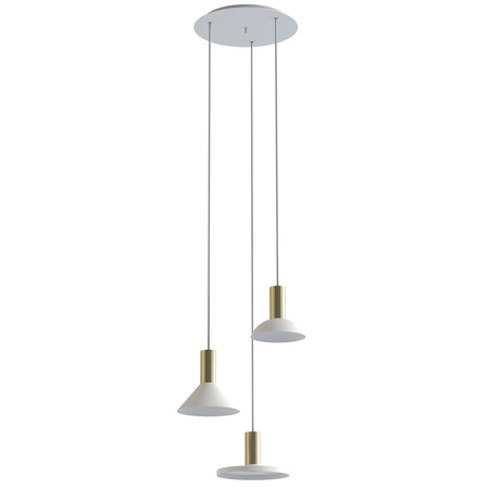 Lampa Sufitowa HERMANOS III 8031 Nowodvorski Biała 3x GU10 Wisząca Stal wys.130 cm Nowoczesna