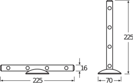 Lampka LED na Baterie LEDSTIXX SREBRNA 0,6W 25lm 6200K IP20 Ledvance