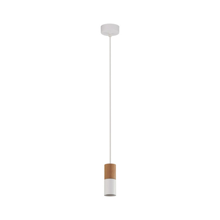 Lampa Sufitowa Wisząca ELIT WHITE/WOOD Zwis Biała Drewniana Nowoczesna GU10 6305 TK Lighting