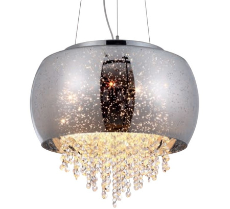 Lampa wisząca w stylu glamour z kryształkami MiLAGRO STARLIGHT 3x E14 galaktyka crystal