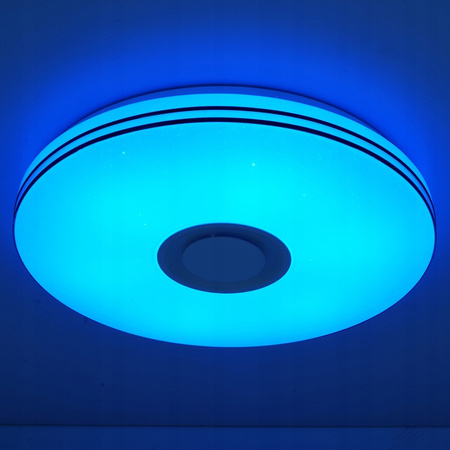 PLAFON LED 50cm lampa sufitowa okrągła RGBW 3000K-6500K + pilot Głośnik BLUETOOTH