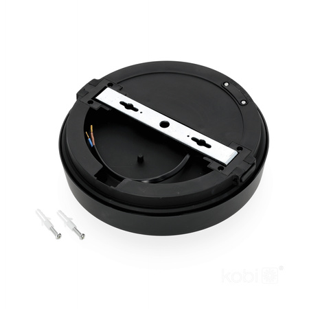 Plafon LED Łazienkowy Sufitowy Natynkowy 12W 1140lm 4000K 120° Czarny IP65 Nairos Kobi