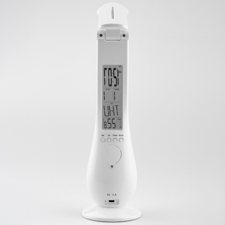 Lampka Biurkowa Nocna LED 4W 5000K USB Ekran Wyświetlacz Dotykowa Ściemnialna IDA