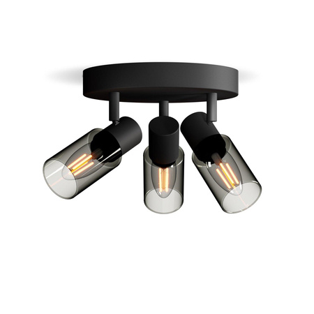 Lampa Sufitowa Reflektor 3x E14 Czarna Palms Philips