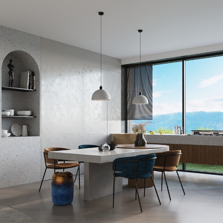 Lampa Sufitowa Wisząca Zwis E27 Okrągła Szara Industrialna Pablito Sollux