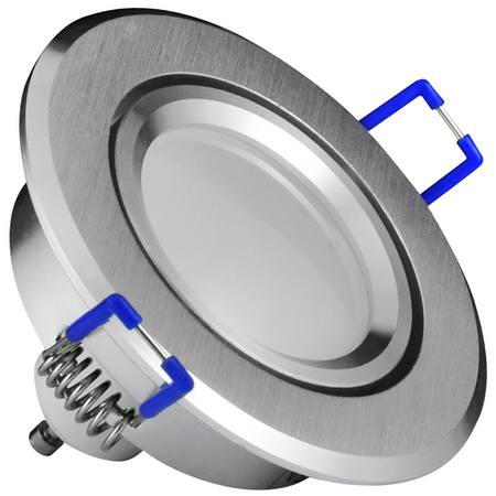 Oprawa sufitowa podtynkowa SUN OLAL srebrny szczotkowany alu GOLDLUX (Polux) + LED GU10 3,5w