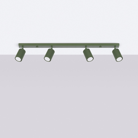 Lampa Sufitowa Reflektor Tuba Spot 4x GU10 Oliwkowa Karbon Deep Space SL.1622 Sollux