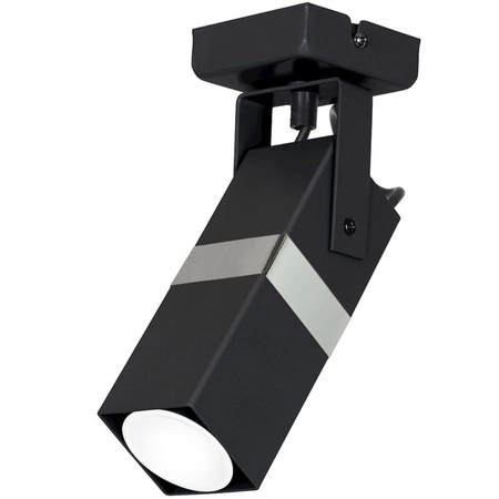 Lampa sufitowa ścienna Kinkiet 1x GU10 Spot Loft Czarny + Srebrny VIDAR Milagro