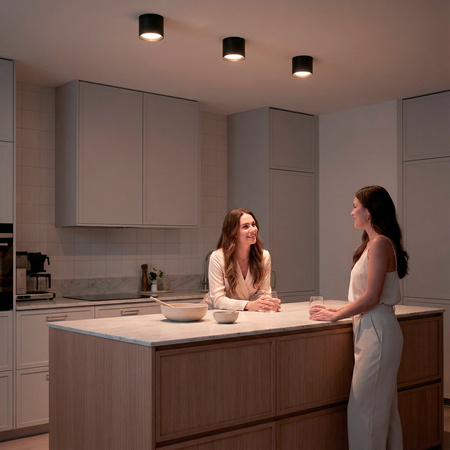 Oprawa HALOGENOWA Natynkowa SUNLA Tuba Gx53 LED Spot Kinkiet Sufitowa Walec Czarno - Złoty LUMILED