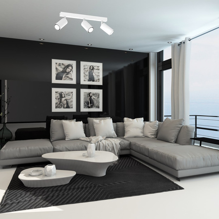 Lampa Sufitowa HUDSON Biała 3xGU10 Milagro