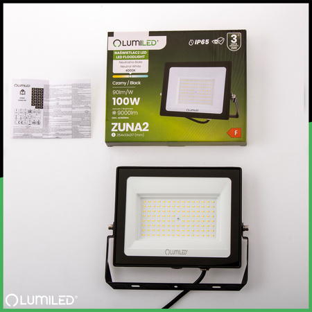 Naświetlacz LED ZUNA2 100W 9000lm 4000K IP65 Czarny LUMILED