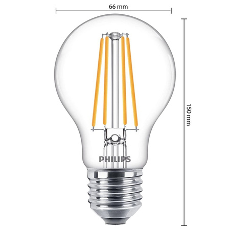 Żarówka LED E27 A60 8.5W = 75W 1055lm 2700K Ciepła Filament PHILIPS