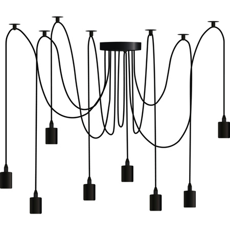 Lampa wisząca sufitowa ARANE PAJĄK 8 ramion do LED 8x E27 LUMILED