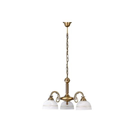Lampa Sufitowa Wisząca Żyrandol 3x E27 Brązowy Klasyczny Flossi Rabalux