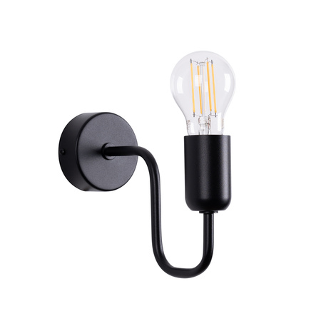 Lampa Ścienna Kinkiet E27 Nieregularna Czarna Industrialna Vector Sollux