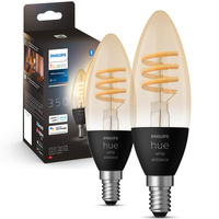 2PAK Żarówka LED Świeczka E14 B40 4,6W CCT PHILIPS HUE White & Ambiance Filament Bluetooth Zigbee