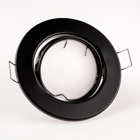 Oprawa HALOGENOWA Podtynkowa Ruchoma Okrągła AURELI Czarna Blacha MR16 GU10