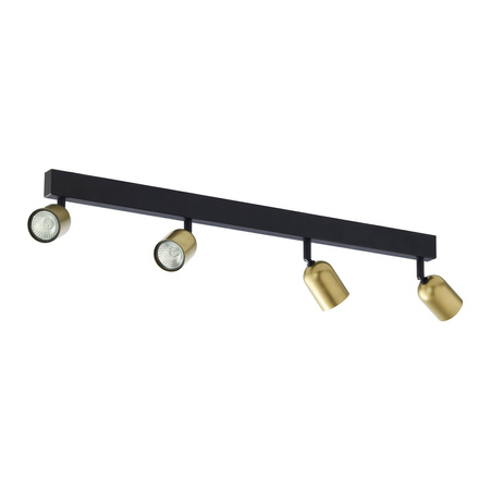 Lampa Sufitowa TOP BLACK/GOLD Spot Listwa Czarno-Złota Nowoczesna 4xGU10 1021 TK Lighting