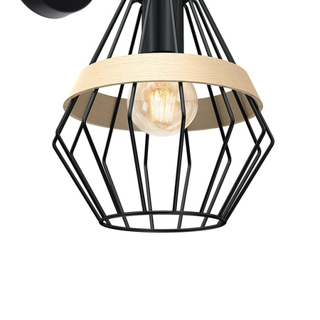 Lampa Ścienna Kinkiet CLIFF Czarna 1xE27 Milagro