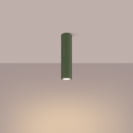 Lampa Sufitowa Reflektor Tuba Spot 1x GU10 Oliwkowa Karbon Deep Space SL.1608 Sollux