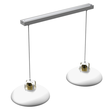 Lampa Wisząca Sufitowa FELIX Biała Złota 2xE27 Milagro