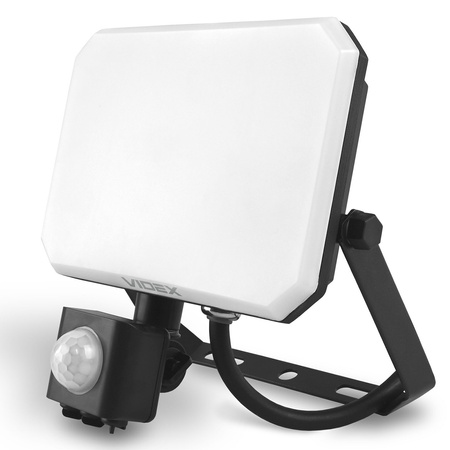 Naświetlacz LED 30W 2850lm 5000K Zimna z Czujnikiem Ruchu Czarny z Mleczną Przesłoną Videx