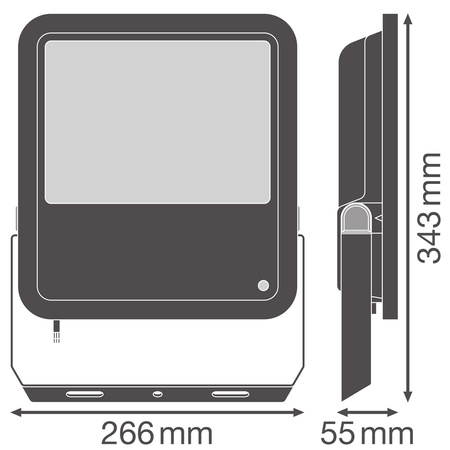Naświetlacz LED Reflektor Zewnętrzny Lampa 125W 15000lm 4000K IP66 Czarny Z Czujnikiem Zmierzchu Floodlight Ledvance