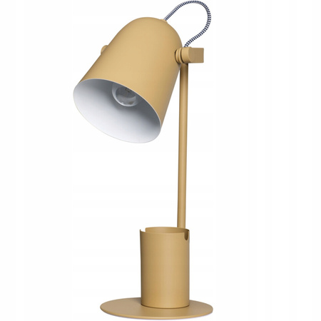 Lampka Biurkowa Stołowa Szkolna Nocna + Organizer Raibo E27 5W Żółta KANLUX