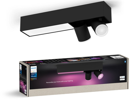 Lampa Sufitowa LED Reflektor 19.4W 1630lm IP20 White and Color Ambiance RGB + TW Czarna Inteligentna SMART Zigbee Bluetooth Centris Philips HUE