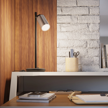 Lampa Sufitowa Oprawa Natynkowa SPOT TUBA Reflektor 4x GU10 Tubularna Czarna Chrom Nowoczesna Winx Sollux