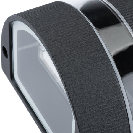 Kinkiet ogrodowy elewacyjny podwójny HANA Okrągła LED 2x GU10 Aluminium czarna IP54