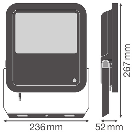 Naświetlacz LED Reflektor Zewnętrzny Lampa 80W 10000lm 4000K IP66 Czarny Z Czujnikiem Zmierzchu Floodlight Ledvance