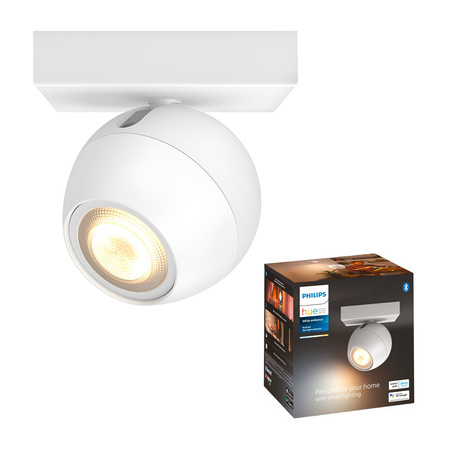 Lampa punktowa Kinkiet LED Spot Buckram Biały 5W CCT PHILIPS HUE Bluetooth 