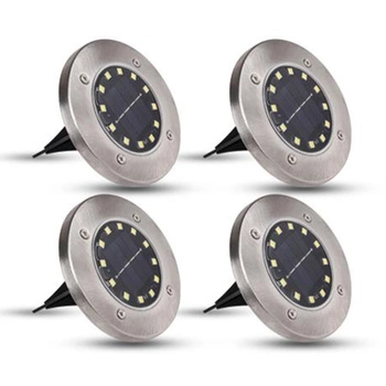 Zestaw 4x Lampka Ogrodowa 12x LED SOLARNA DOGRUNTOWA Wbijana IP54