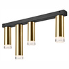 Lampa Sufitowa DIEGO 4xE27 Czarna Złota LM-4.124/A Lamkur