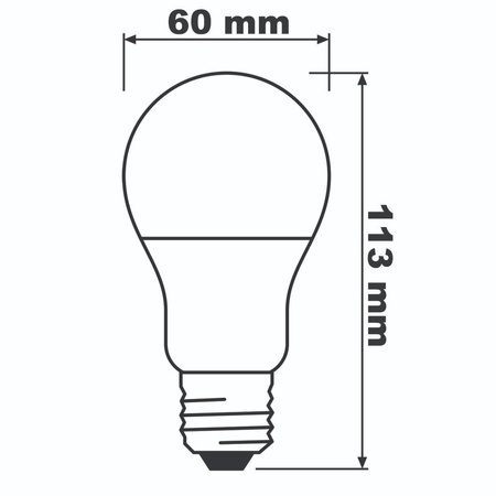 Żarówka LED E27 A60 8,5W = 60W 806lm 4000K Neutralna 200° BELLALUX