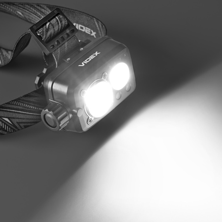 Latarka Czołowa Akumulatorowa LED 10W 600lm 8 Trybów USB-C Wodoszczelna IP55 Videx