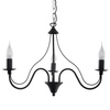 Lampa Sufitowa Wisząca Żyrandol 3x E14 Żyrandol Nieregularna Czarna Nowoczesna Minerwa Sollux