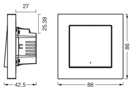 Przełącznik Włącznik Ścienny Inteligentny Czarny Osram SMART+ WiFi Matter