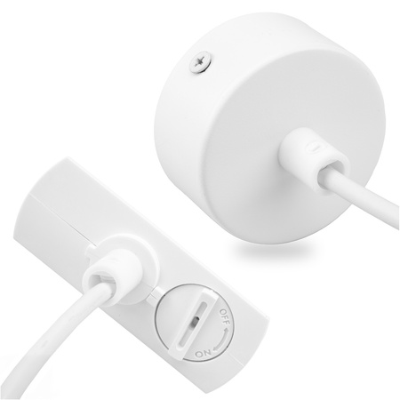 Adapter Zasilający do Szynoprzewodów Baza Montażowa 1F Biała LUMILED