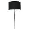 Lampa Stojąca Podłogowa CASINO Czarna Chrom 1xE27 Milagro