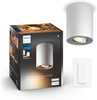 Lampa Sufitowa LED Oprawa Natynkowa TUBA SPOT 4.2W 400lm IP20 White Ambiance TW Biała Inteligentna SMART Zigbee Bluetooth + Regulator Pilot Pillar Philips HUE