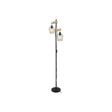 Lampa Stojąca Oprawa Podłogowa 2x E27 Czarny Industrialny Fabian 5246 Rabalux