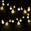 Girlanda Solarna Ogrodowa OZDOBNA Łańcuch Świetlny 20 Kulek Ciepła 400 cm